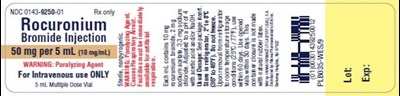 0143-9250-01 (0143 9250 01 Rocuronium Bromide Injection  50mg Per 5ml (10mgml) 5ml Vial Image)